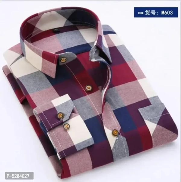 Elegant Multicoloured Checked Cotton Casual Shirts  - L