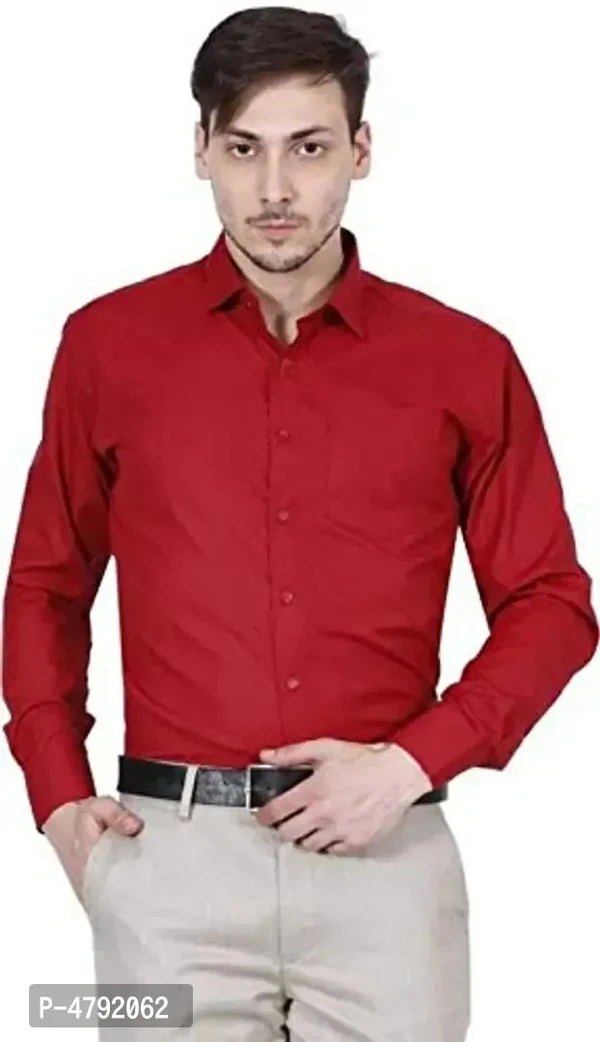 Men's Regular Fit Cotton Solid Casual Shirts - M