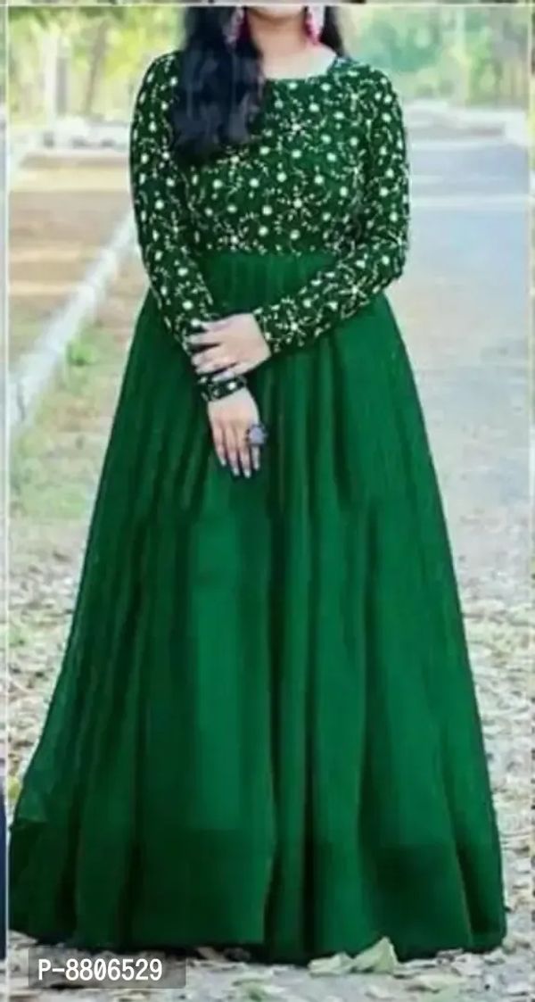 Trendy Attractive Georgette Stitched Ethnic Gown  - XXL