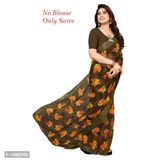Georgette Yellow Colour Printed Saree Without Blouse Piece 