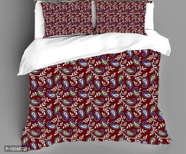Fancy Microfiber Printed Bedsheet with 2 Pillow Covers