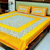 Cotton Double Bed Bedsheet With Pillow Covers
