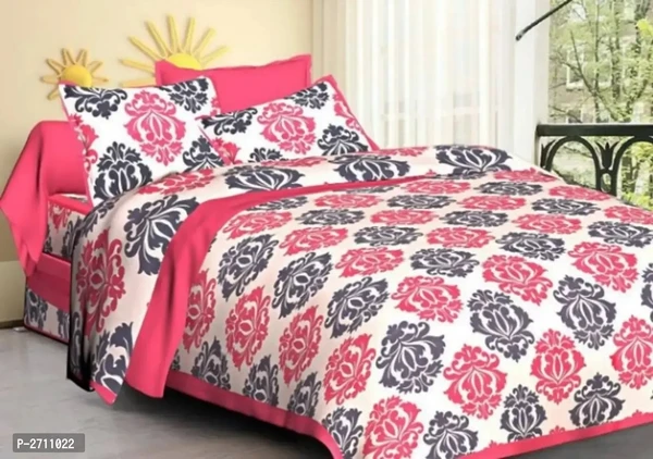 Cotton Double Bed Bedsheet With Pillow Covers