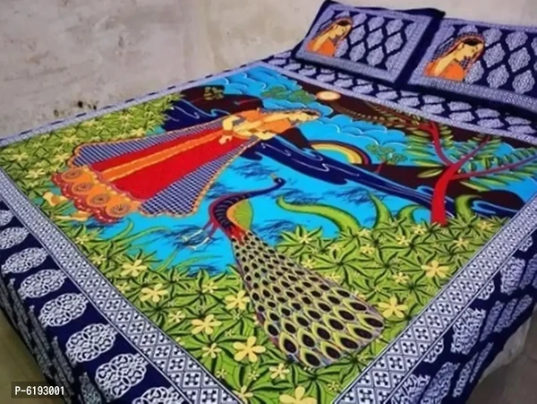 Beautiful Cotton Printed Bedsheet With Two Pillow Covers 