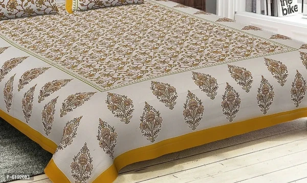 Beautiful Cotton Printed Bedsheet With Two Pillow Covers 