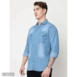 Mens Regular Fit Cotton Doted Casual Shart - M