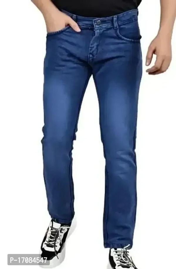 Classic Denim Solid Jeans For Men  - 32