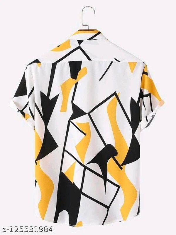 Het Fashion Men's Regular Lycra Casual Printed Half Sleeve Shirt For Men - L