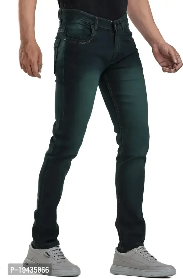 Stylish Denim Lycra Blend Mid-Rise Jeans For Men - 28