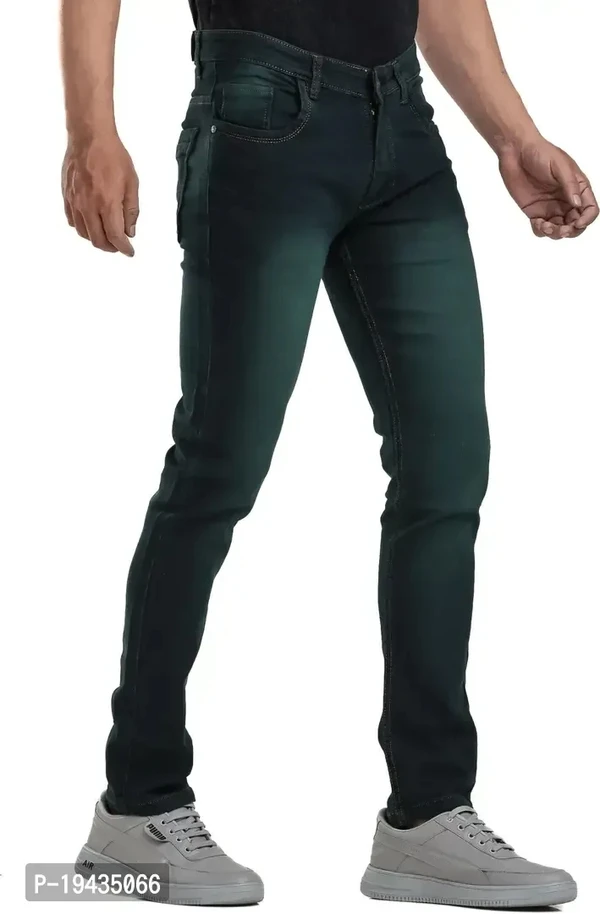 Stylish Denim Lycra Blend Mid-Rise Jeans For Men - 32