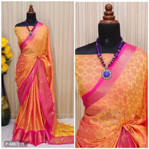 Beautiful Cotton Silk Saree With Blouse Piece 