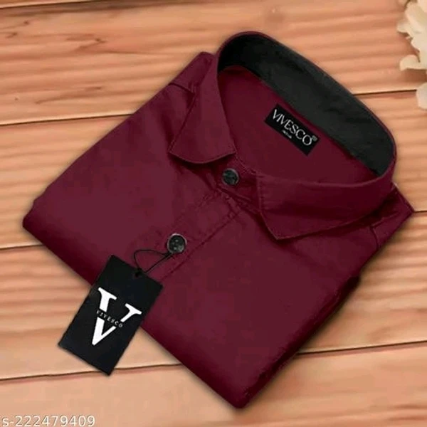 Fancy Modern Men Shirts - M, Maroon