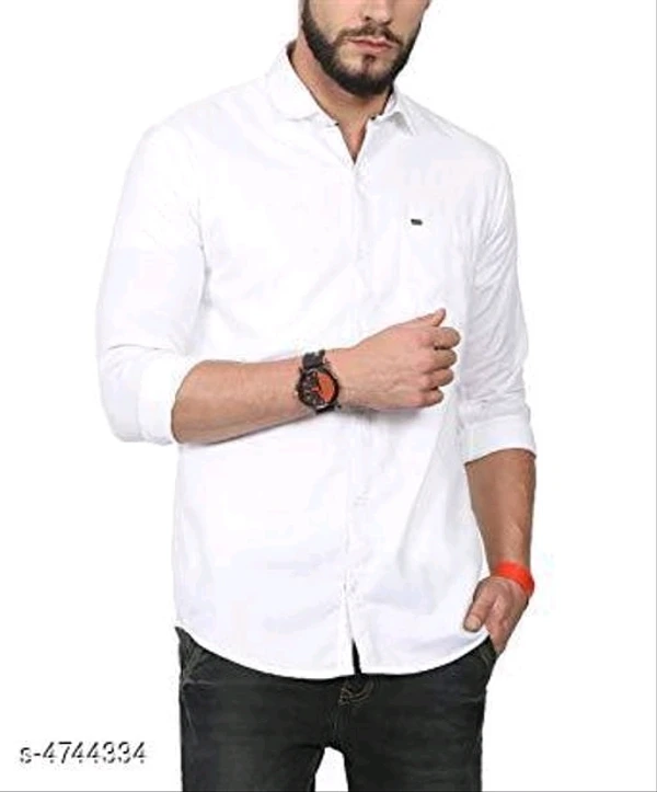 Men Formal Shirt - White, M