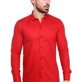 Men Formal Shirt - Red, XL