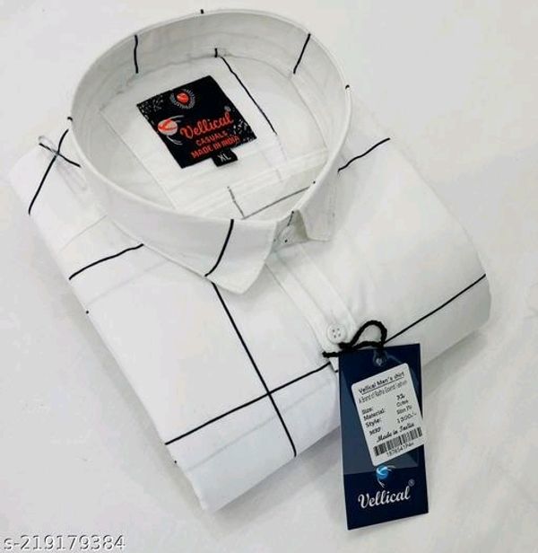 Vellical Premium Checked Shirt For Mens Wear - M