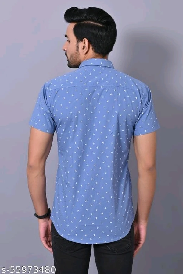 Halt Sleev Cotton  Blend Shirt For Men