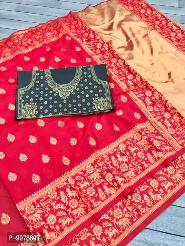 Classic Art Silk Woven Saree with Blouse piece