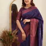 Beautiful Banarasi Silk  Saree With Blouse Piece For Women 