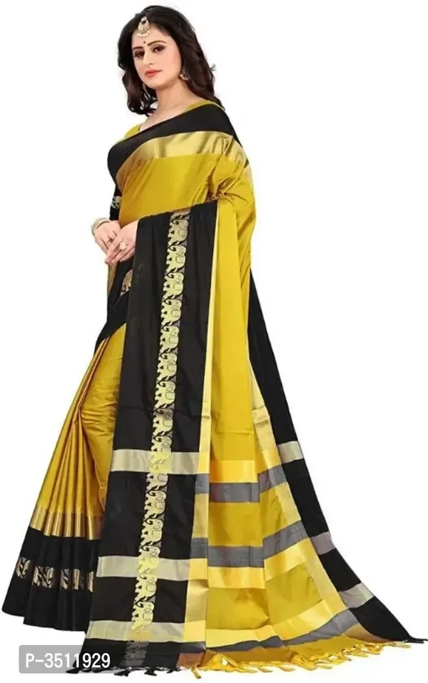 New Hathi Design Cotton Silk Jacquard Saree with Blouse piece 