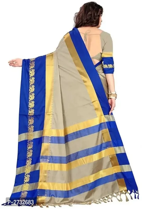 RAINBOW Hathi Fabulous Cotton Silk Jacquard Saree with Blouse Piece