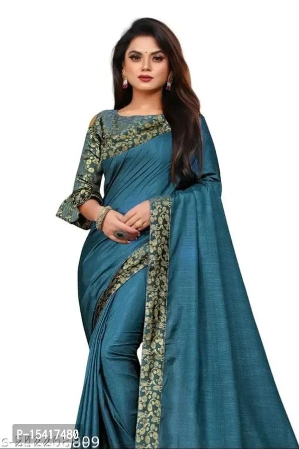 Women  Art Silk Lace Work Daily Wear Saree With Blouse 