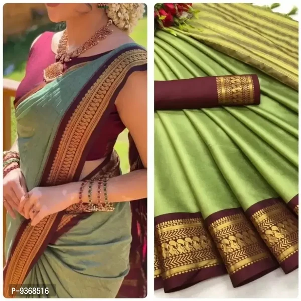 AURA COTTON SILK SAREE WITH BLOUSE PIECE 