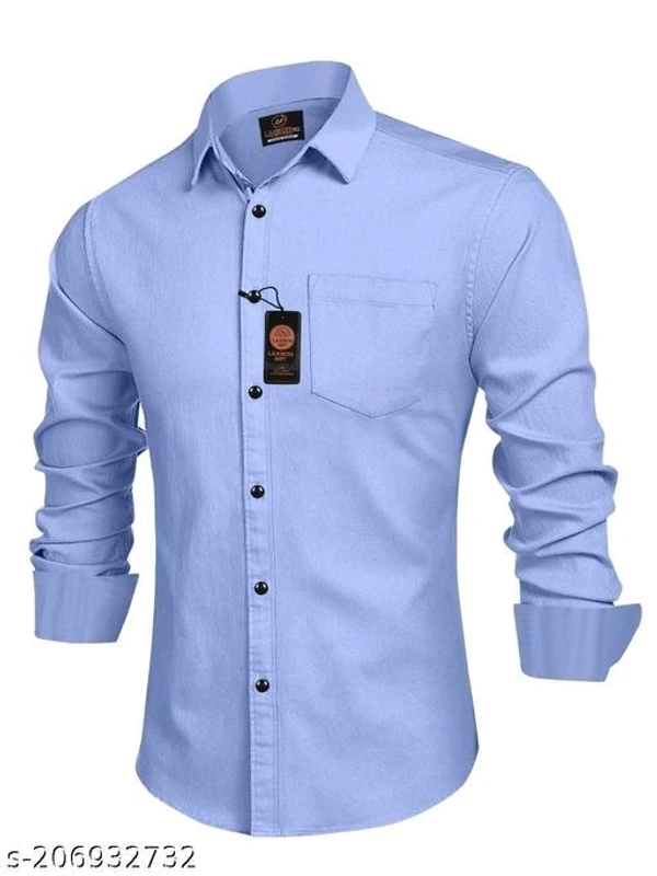 Men Formal Shirt  - M, Red Orange