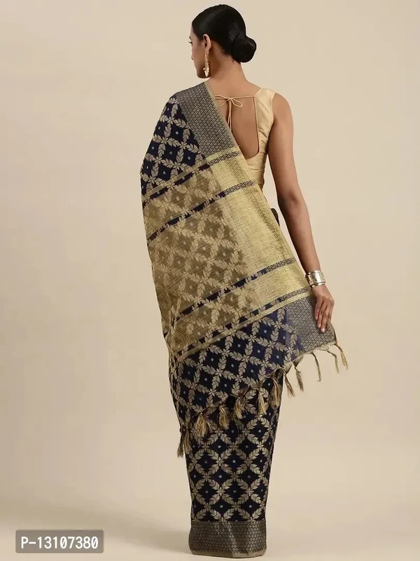 Women's Banarasi Silk Saree With Unstitched Blouse Piece 