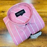 Men Formal Casual Shirt - M, Blush Pink