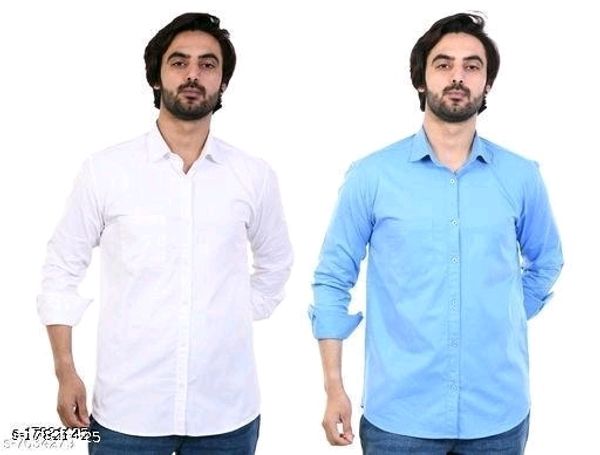 Youth First Mens Polka Dots Mandarin Aqua Blue Shirts - XL