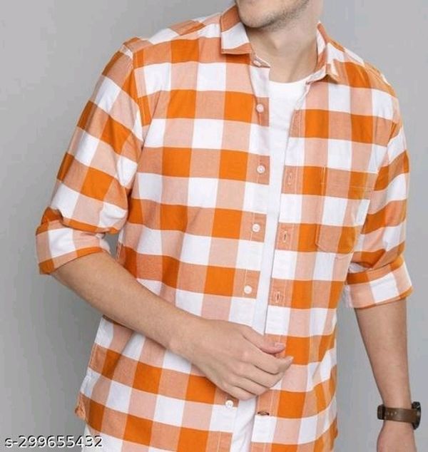 Tranding Casual Shirts - M, Web Orange