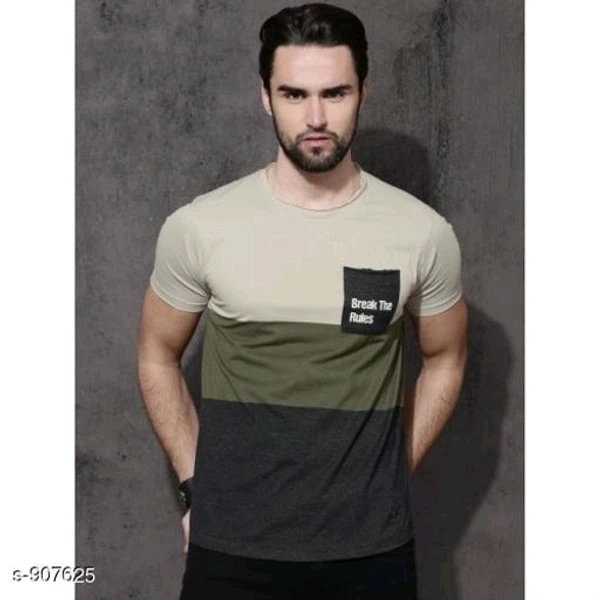 Trendy Cotton Mens T-shart - L