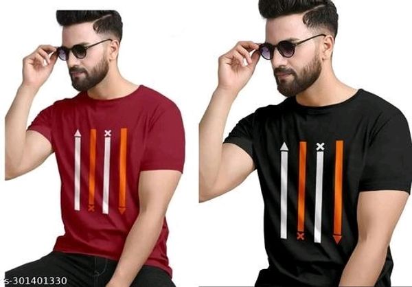 Stelino Trending Multicolour Half T-shart Combo For Men - XL