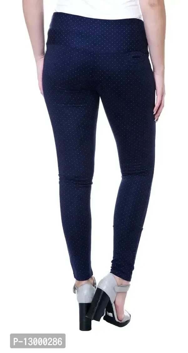 NGT Women's Slim Fit Pant(NavyBlueDot_32) Navy - 30