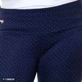 NGT Women's Slim Fit Pant(NavyBlueDot_32) Navy - 28