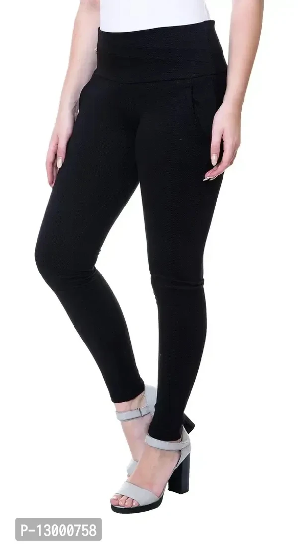 NGT Women's Slim Fit Jegging Pant (BlackDot_28) - 28