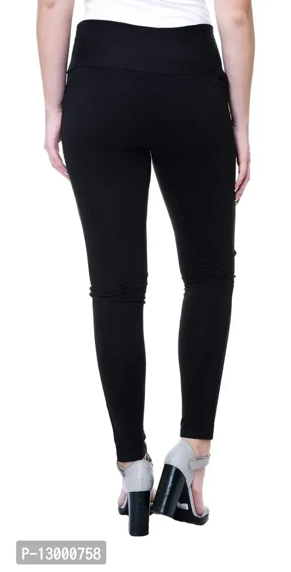 NGT Women's Slim Fit Jegging Pant (BlackDot_28) - 28