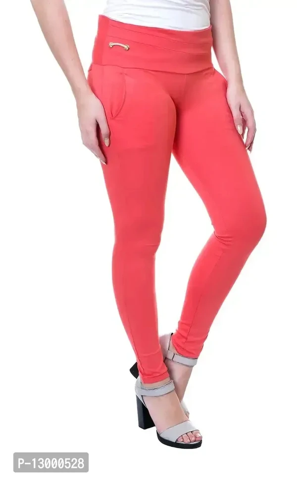 NGT Women's Slim Fit Pant(Carrot_28) Peach - 30