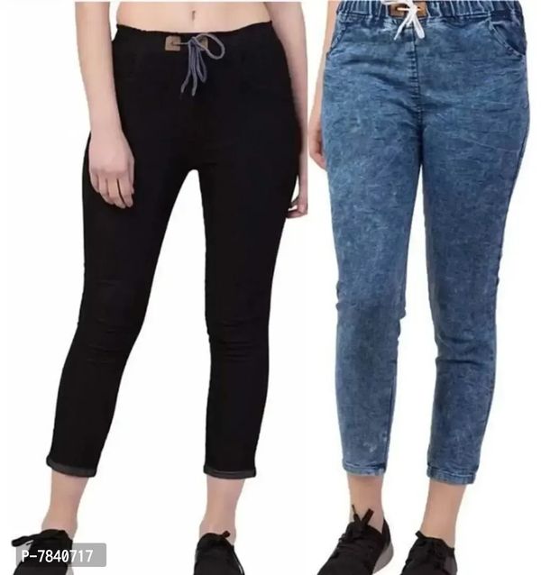 Trendy Denim Solid Womens Jeans  Jeggings Combo - 28
