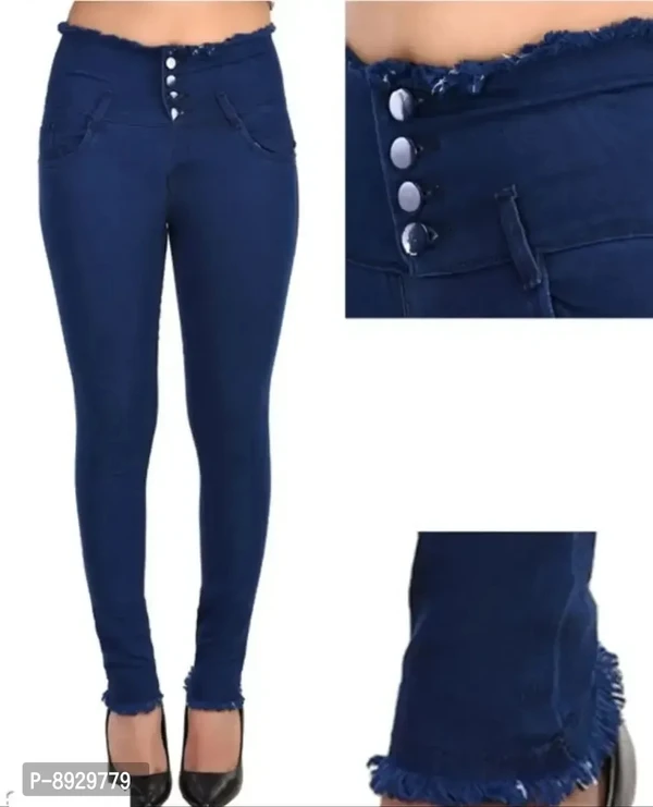 Classic Denim Solid Jeans for Women - 32