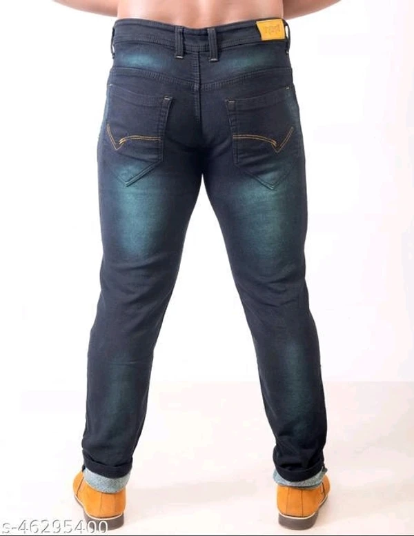 Fang Men Black Green Jeans For Men - 30