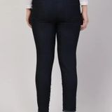 Women Denim Lycra Bottom Pearl Black Jogger Jeans - 36