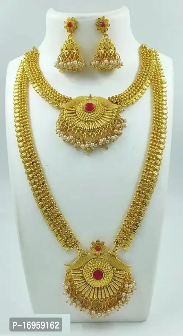 Stylish Red Alloy Jewellery Set For Women 