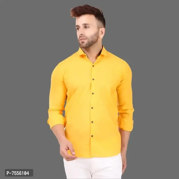 Mens Casual Solid Shirt - L