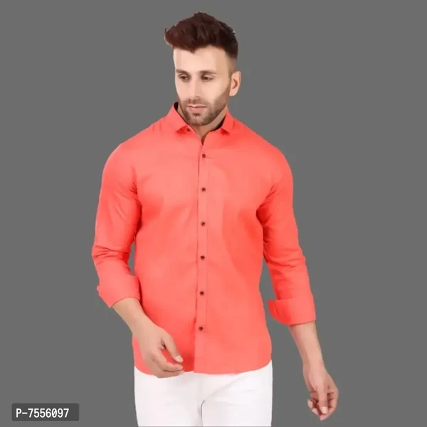 Mens Casual Solid Shirt - L