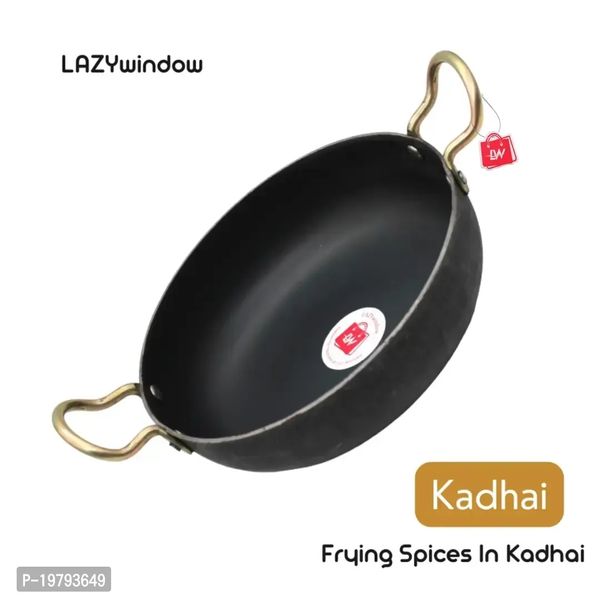 Lazywindow Traditional Iron Khadi Deep Bottom Khadai