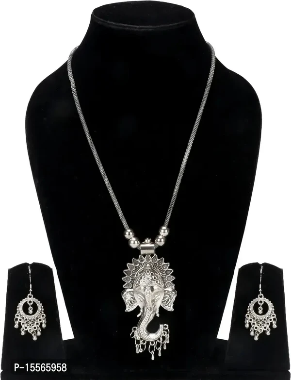 Trendy Women Metal, Oxidised Silver Sterling Silver Silver Jewellery Set (Pack of 1)