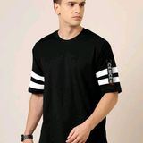 Helmont Mens Solid Round Black Tshirt - XL