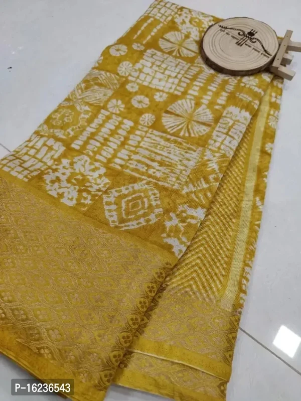 Fancy Cotton Saree with Blouse Piece for Women