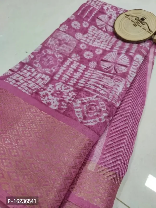 Fancy Cotton Saree with Blouse Piece for Women